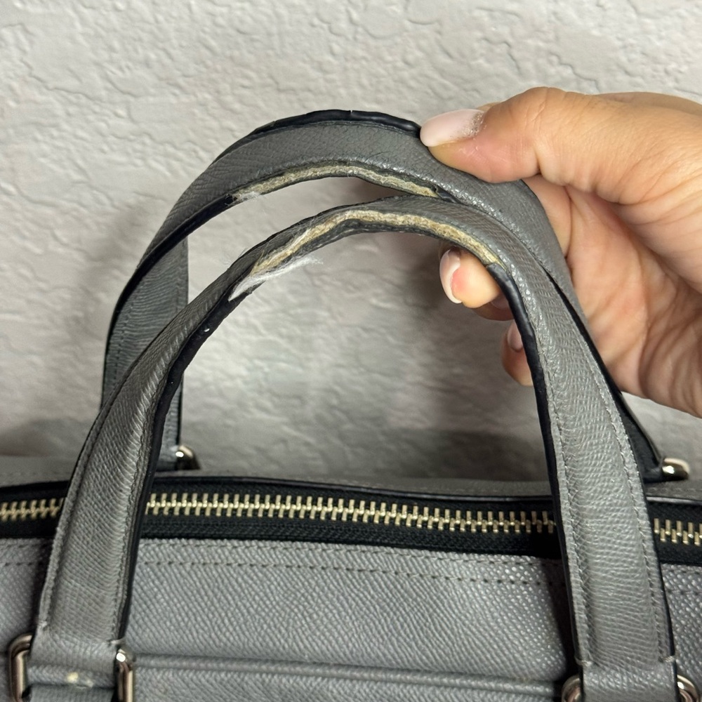 Coach Kennedy Briefcase Grey Saffiano Leather - Picture 8 of 15